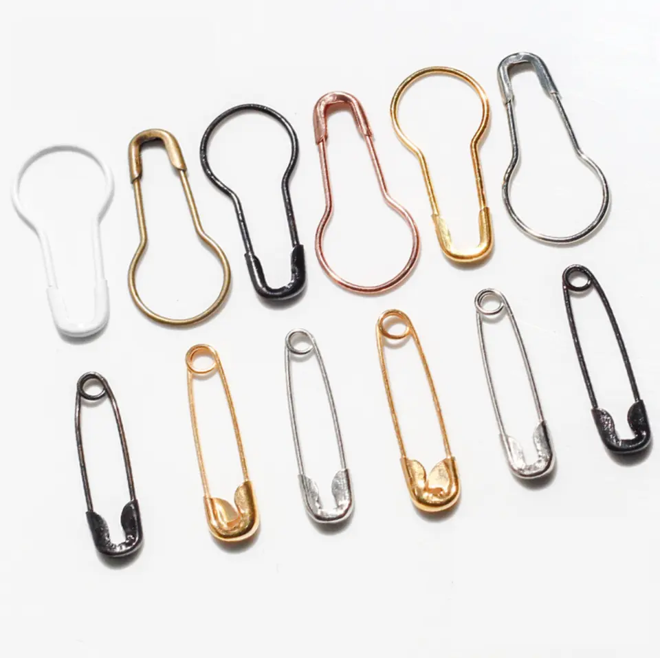 Wholesale Clothing Pins Colorful Bulb Pear Stainless steel Safety Pin For Garment