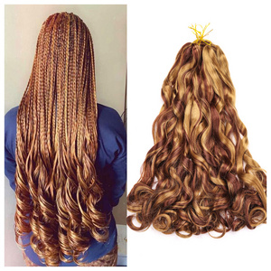 Hot Selling 22Inch 75G 150G Ombre Spanish Curly Wholesale Curly Braids Hair Extensions 24 Inches Wavy Braiding Hair