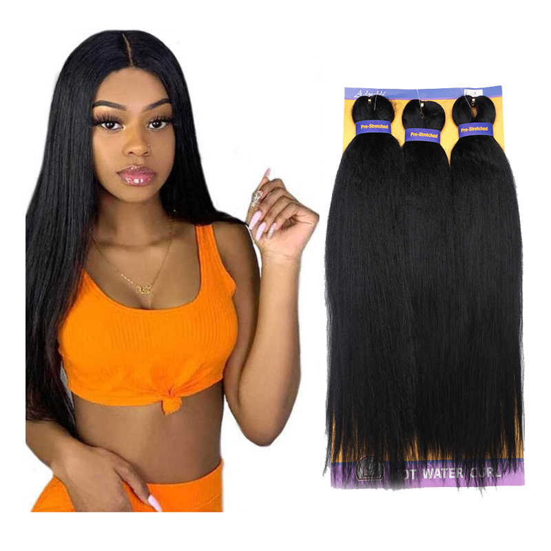 Vendor 3 In One Ez Pre Stretched Expression Yaki Bulk Attachment Cheap Premium Synthetic Braiding Hair