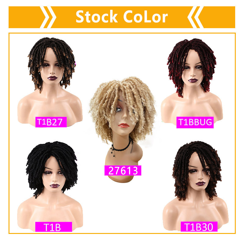 Amir High Quality Synthetic Dreadlocks Jamaican Cheap Male Afro Wig Short Dreadlock Wigs for Black Women Daily Party