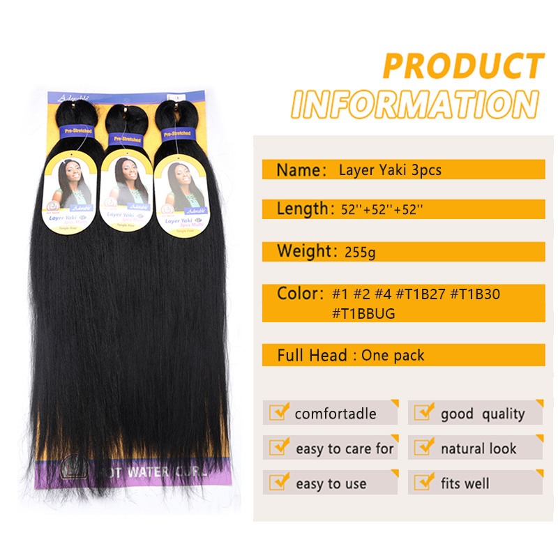 Vendor 3 In One Ez Pre Stretched Expression Yaki Bulk Attachment Cheap Premium Synthetic Braiding Hair