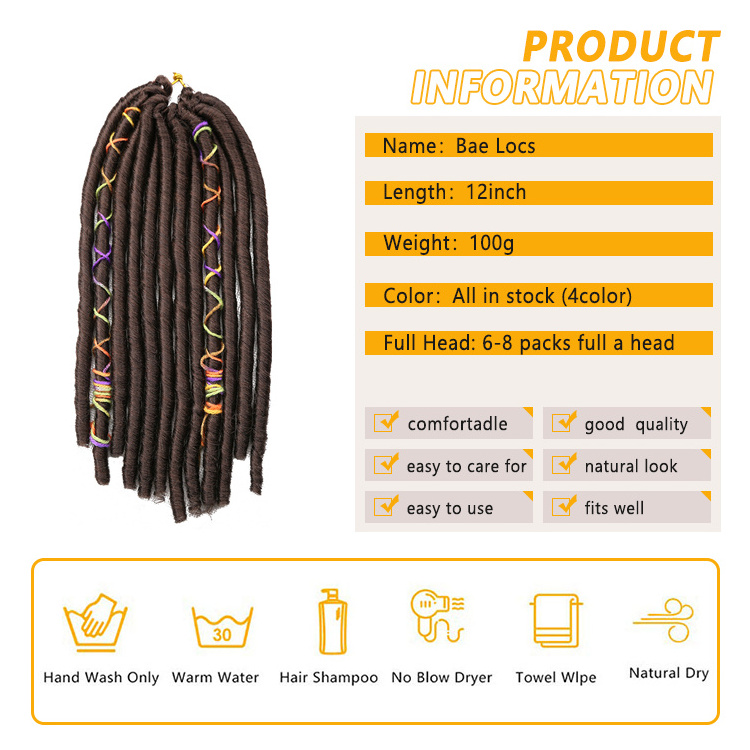 12Inch Ombre Wholesale Afro Twist Braid Premium Dreadlocks Machine For Making Synthetic Hair Extension Bae Locs For Black Woman