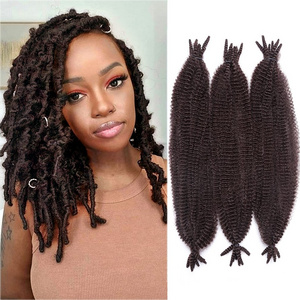 Amir 16 24 Inch Expression Pre-fluffed Poppin Twist Springy Afro Twist Crochet Braiding Hair Afro Spring Twist