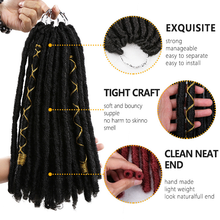 12Inch Ombre Wholesale Afro Twist Braid Premium Dreadlocks Machine For Making Synthetic Hair Extension Bae Locs For Black Woman