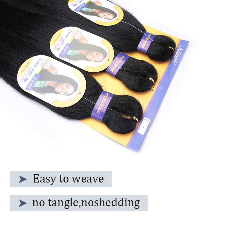 Vendor 3 In One Ez Pre Stretched Expression Yaki Bulk Attachment Cheap Premium Synthetic Braiding Hair