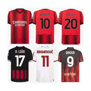 23 24 GIROUD SoccerJerseys LBRAHIMOVIC Milan Football Shirt 2023 2024 TONALI REBIC Camiseta AcMilans KJAER Men Kids Kit Set