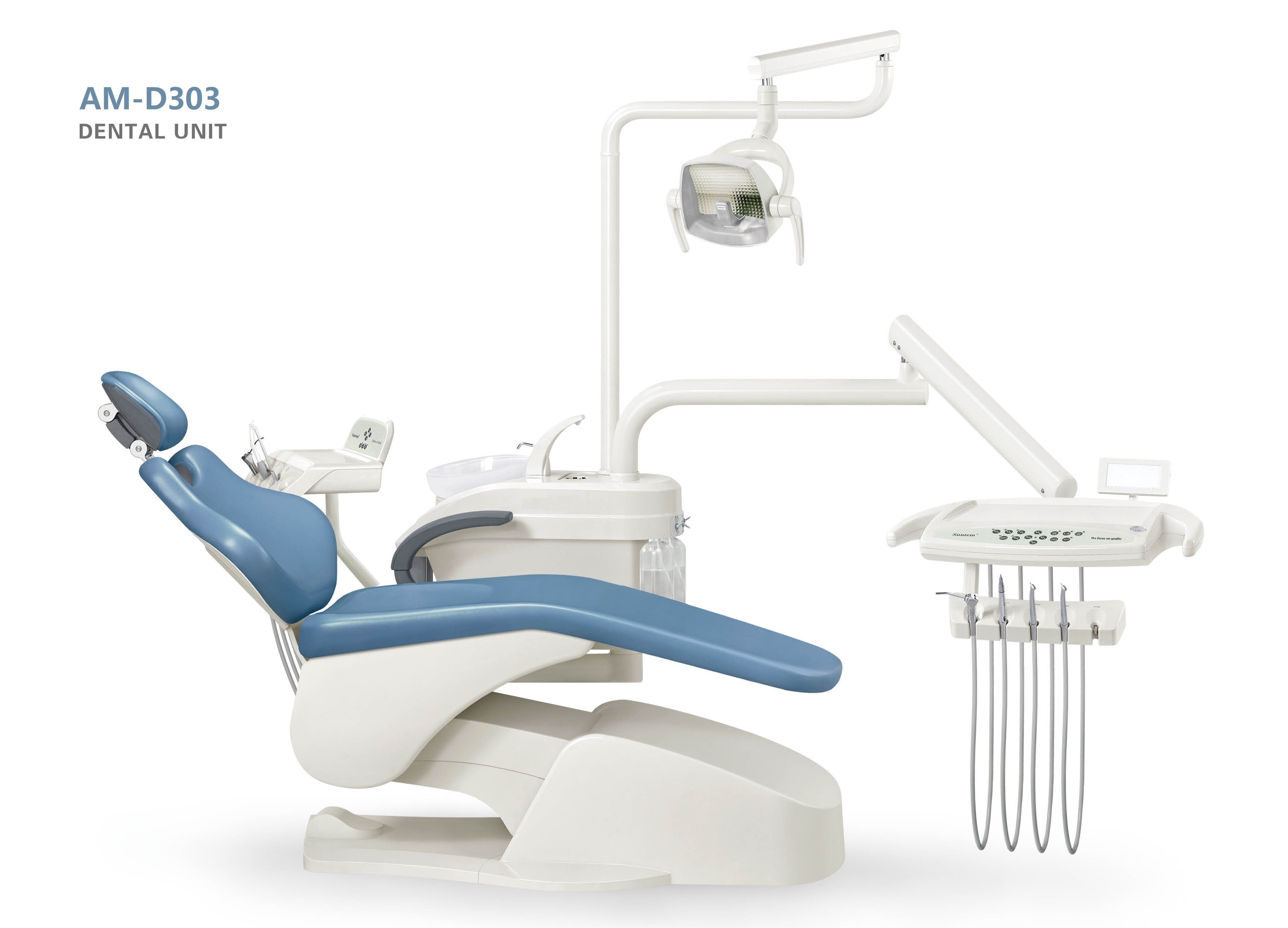 Electric down-mounted suntem AM-D303 complete Dental Chair Unit with led light