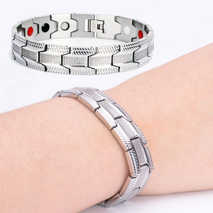 Hot sell Healthy Bio Germanium stainless steel  Energy Magnetic Bracelet For Men&Women