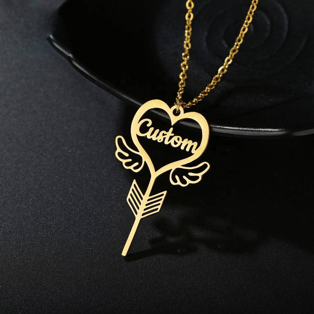 Personalized stainless steel best gifts real gold jewelry 18k custom multiple names necklace