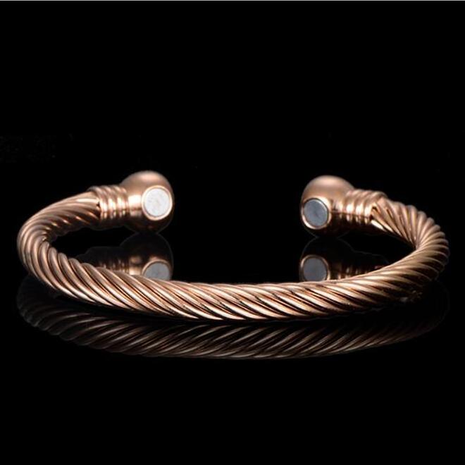 Hot Sale Copper Bracelet Arthritis Pain Relief Twisted Health Healing Copper Magnetic Therapy Cuff Bangle