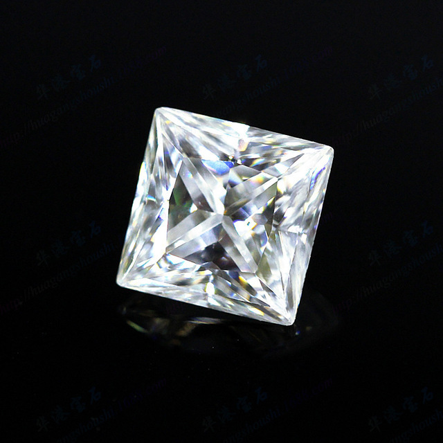 Wholesale 6.5mm 1 carat 8*8mm DEF VVS Square Loose Princess Cut Moissanite for rings