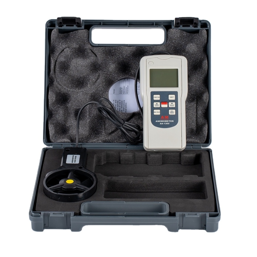 Digital Wind Speed Measurement Temperature Tester Handheld Anemometer Lcd Display Air Flow Speed Wind gauge