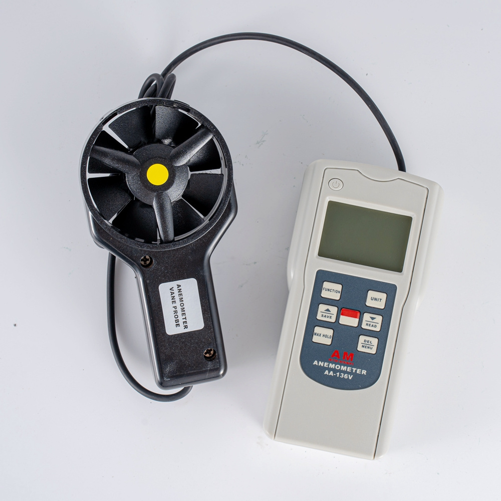 Digital Wind Speed Measurement Temperature Tester Handheld Anemometer Lcd Display Air Flow Speed Wind gauge