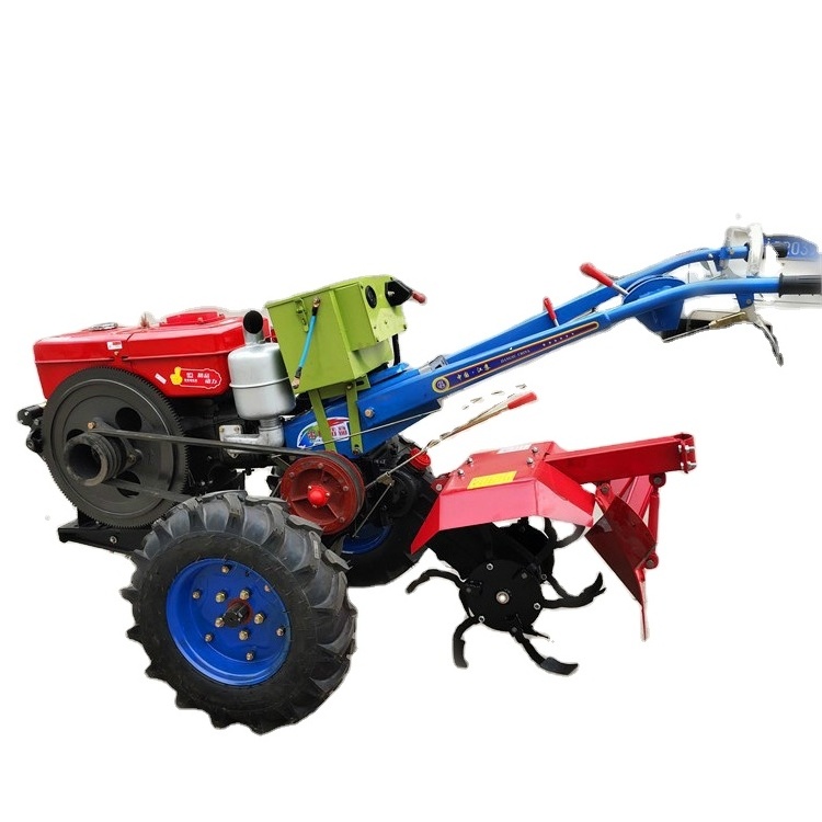 22hp Walking tractor rotary tiller household paddy field tiller multi-function ridge tiller,Garden Machines and Equipment