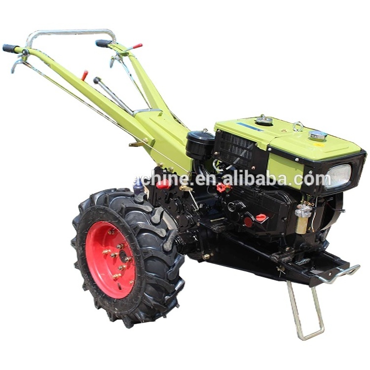 12hp diesel engine two wheels walk behind tractor for sale in Peru