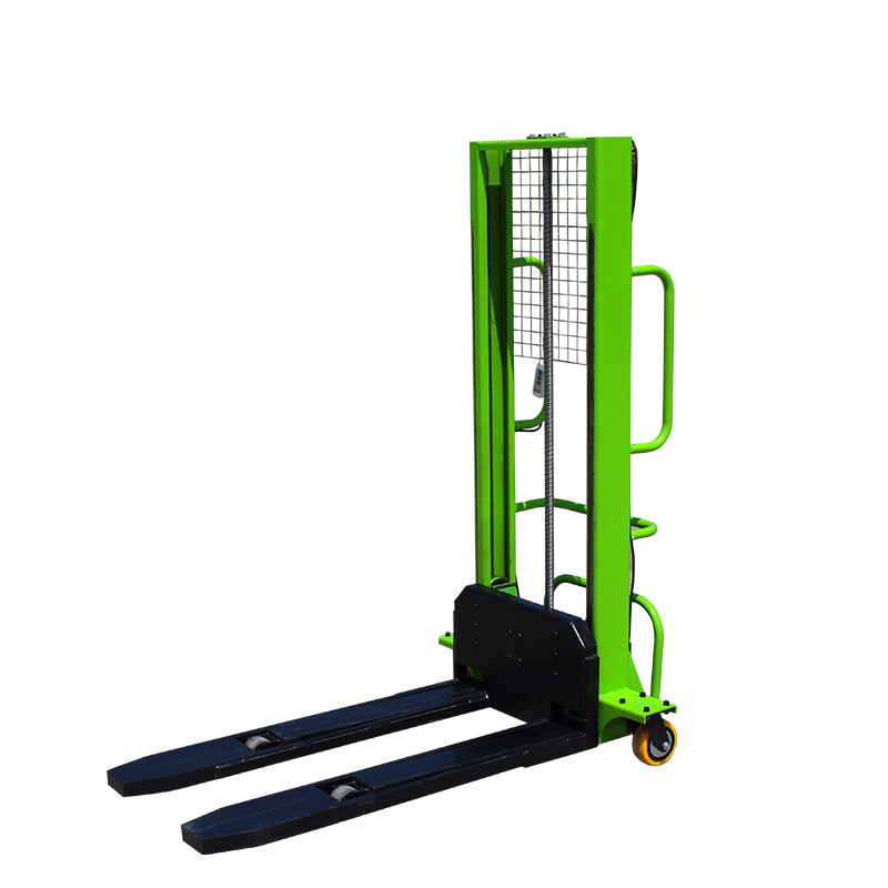 The Best Sale 500kg 1000kg self loading portable forklift 1500kg mini small hand manual semi electric self load lifting stacker