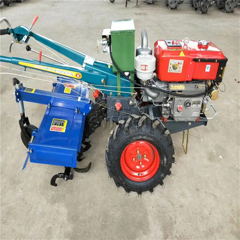 22hp Walking tractor rotary tiller household paddy field tiller multi-function ridge tiller,Garden Machines and Equipment