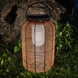 Solar Lantern Solar Rattan Lantern Outdoor with Twine Handle Garden Hanging Lights Solar Lanterns Outdoor Waterproof