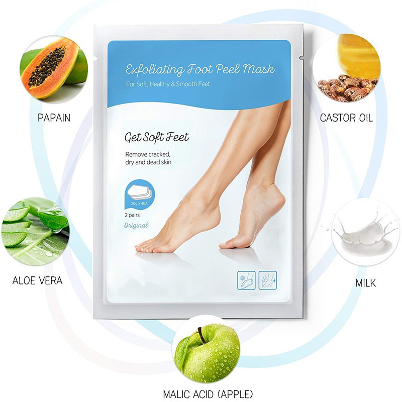 OEM Private Label Soft, Smooth Feet Peeling Away Calluses Dead Skin Cells Exfoliating Foot Peel Mask