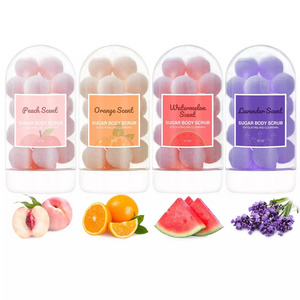 Private Label Body Scrub Exfoliator Natural Organic Vegan Exfoliating Candy Sugar Body Scrub Cubes