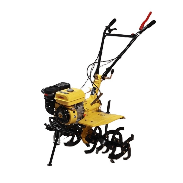 Multi-function Small Plowing Machine Gasoline Power Tiller Walking Tractor Rotary Garden Cultivator Mini Tractor with Plow