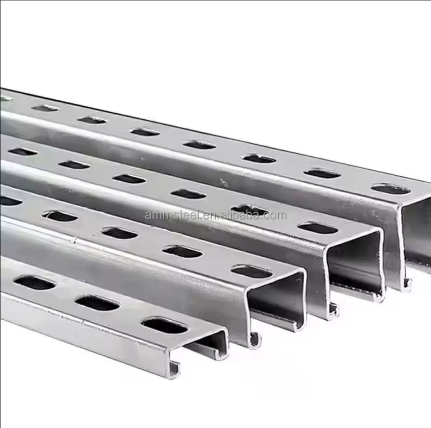 Manufacturer wholesale cold-formed C-shaped steel photovoltaic bracket galvanized 300*50mm C-shaped channel steel purlin