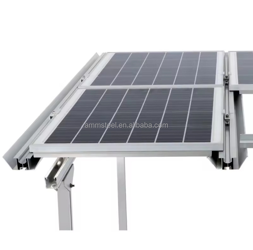 Aluminum profile Solar frame aluminum alloy photovoltaic panel frame Photovoltaic bracket guide rail, H-shaped guide rail