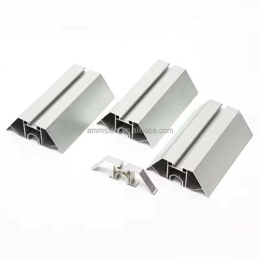 Aluminum profile Solar frame aluminum alloy photovoltaic panel frame Photovoltaic bracket guide rail, H-shaped guide rail