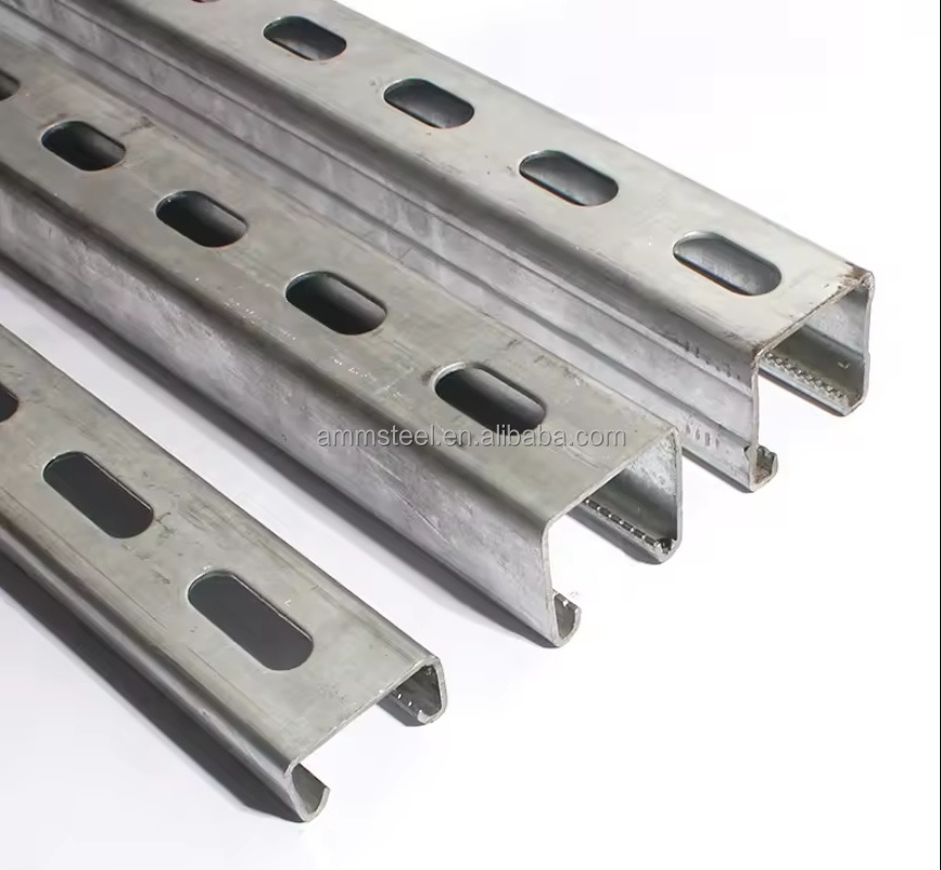 Manufacturer wholesale cold-formed C-shaped steel photovoltaic bracket galvanized 300*50mm C-shaped channel steel purlin