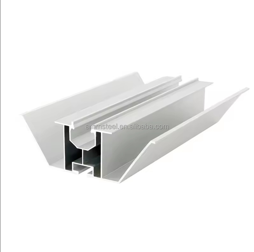 Aluminum profile Solar frame aluminum alloy photovoltaic panel frame Photovoltaic bracket guide rail, H-shaped guide rail