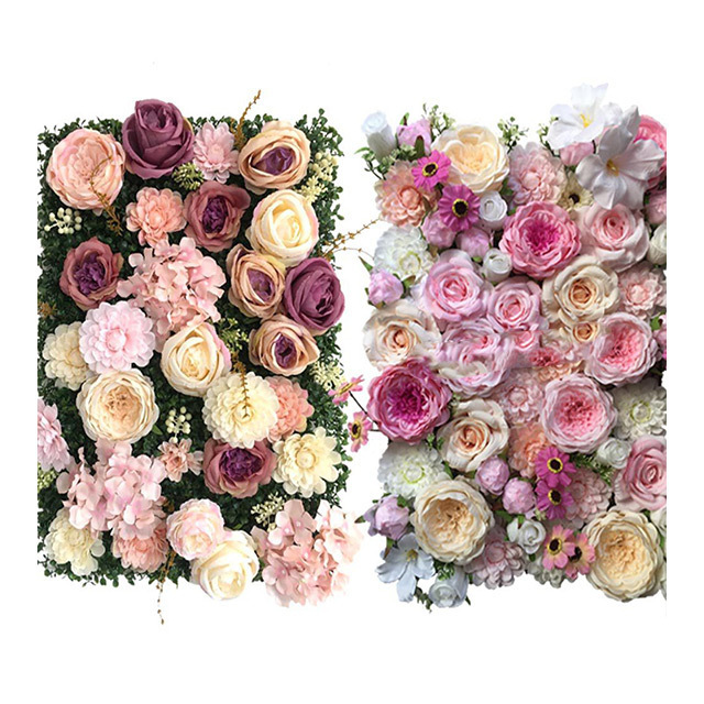 Ammy Customized Flower Wall Panel Backdrop Luxury Wedding flowers Wall Silk Roses birthday party backdrop salon wall decorations