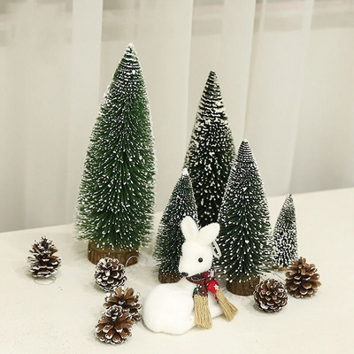 Ammy Christmas decorations white cedar mini Christmas tree pine needles desktop ornaments small trees wholesale