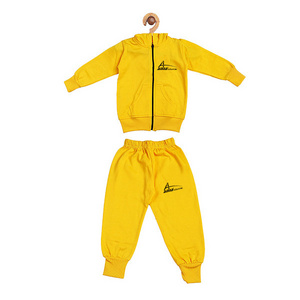 Hot Arrival Kids Tracksuit Cotton / Fleece Made  Breathable Strapped  Hood Trouser for Sale