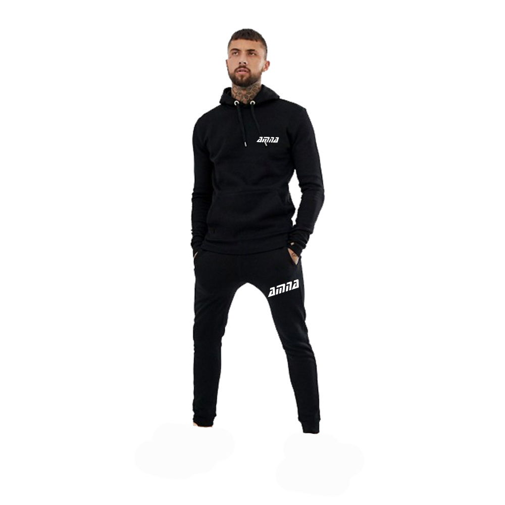 Adult Men Track Suit White And Black Lined Sweet Suit Pullover Track Suit