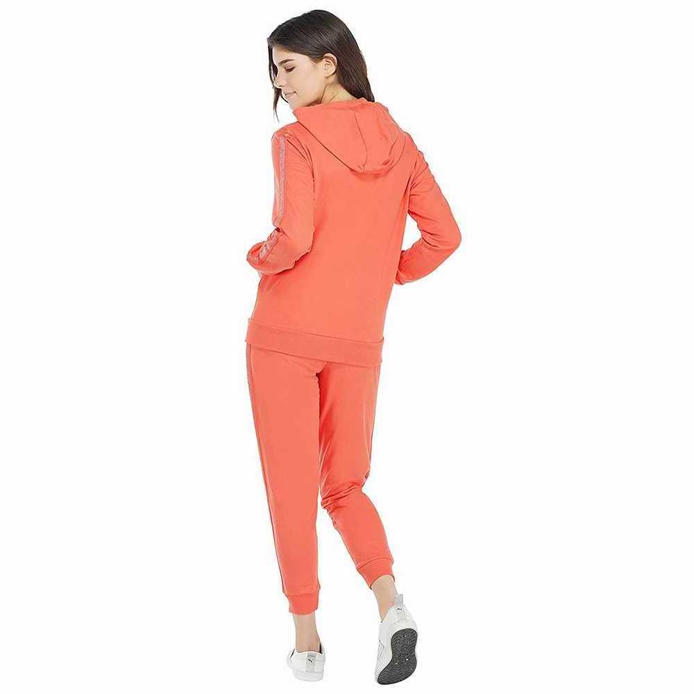 Street Wear Tracksuits For Ladies In Orange Color Casual Women's Sweat Suits