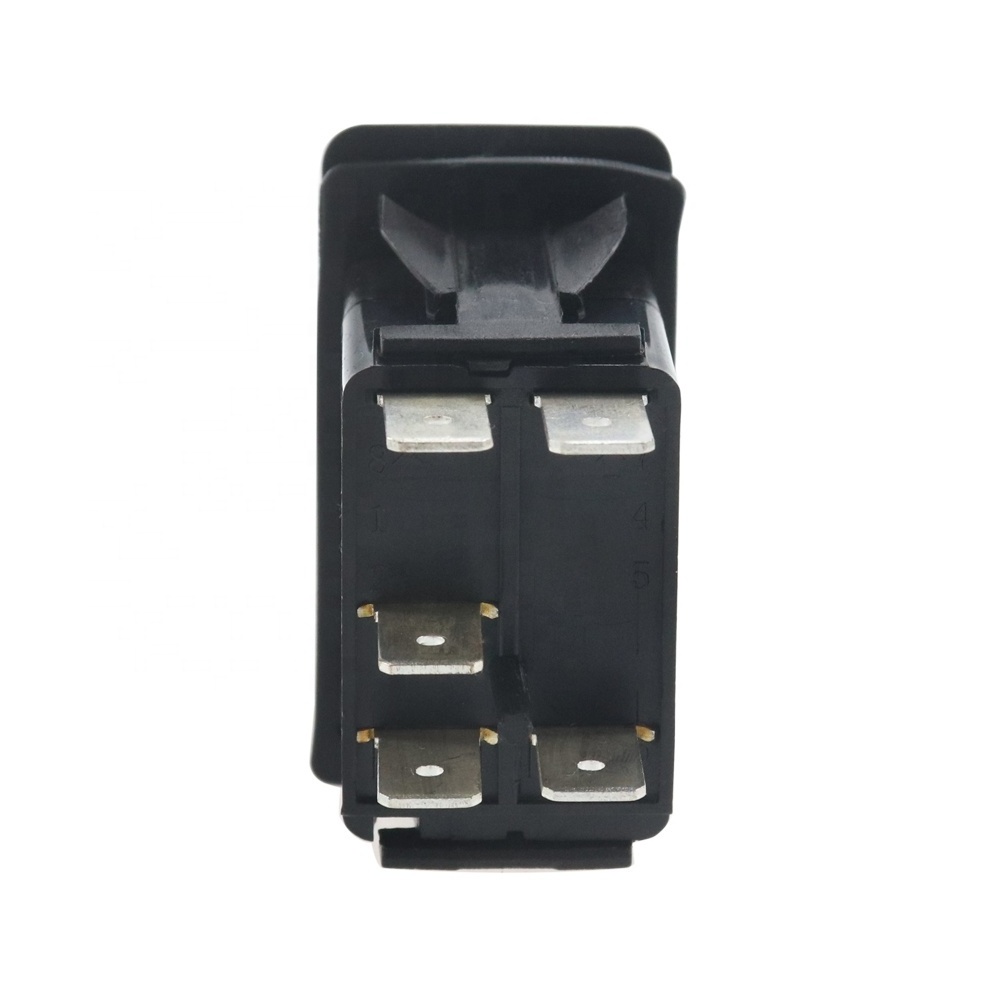 Amomd 5-Pin Marine Vehicle Rocker Switch 12V 24V On-Off SPST Function 20A Maximum Current Blue ABS Material CE Certified