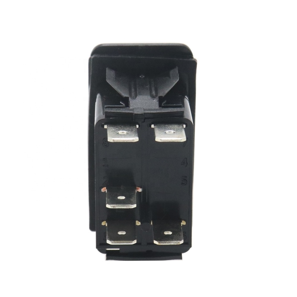 Amomd 5 Pin ROHS CE Certified LED Illuminated Rocker Switch 12V/24V SPST On-Off Function 20A Max Current ABS Material RV Boat