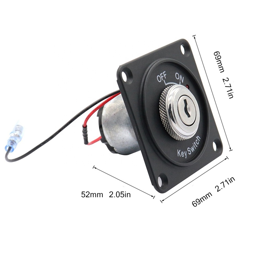 12V DC Universal Carbon Fiber Electric Key Switch with CE Certification for Vehicles