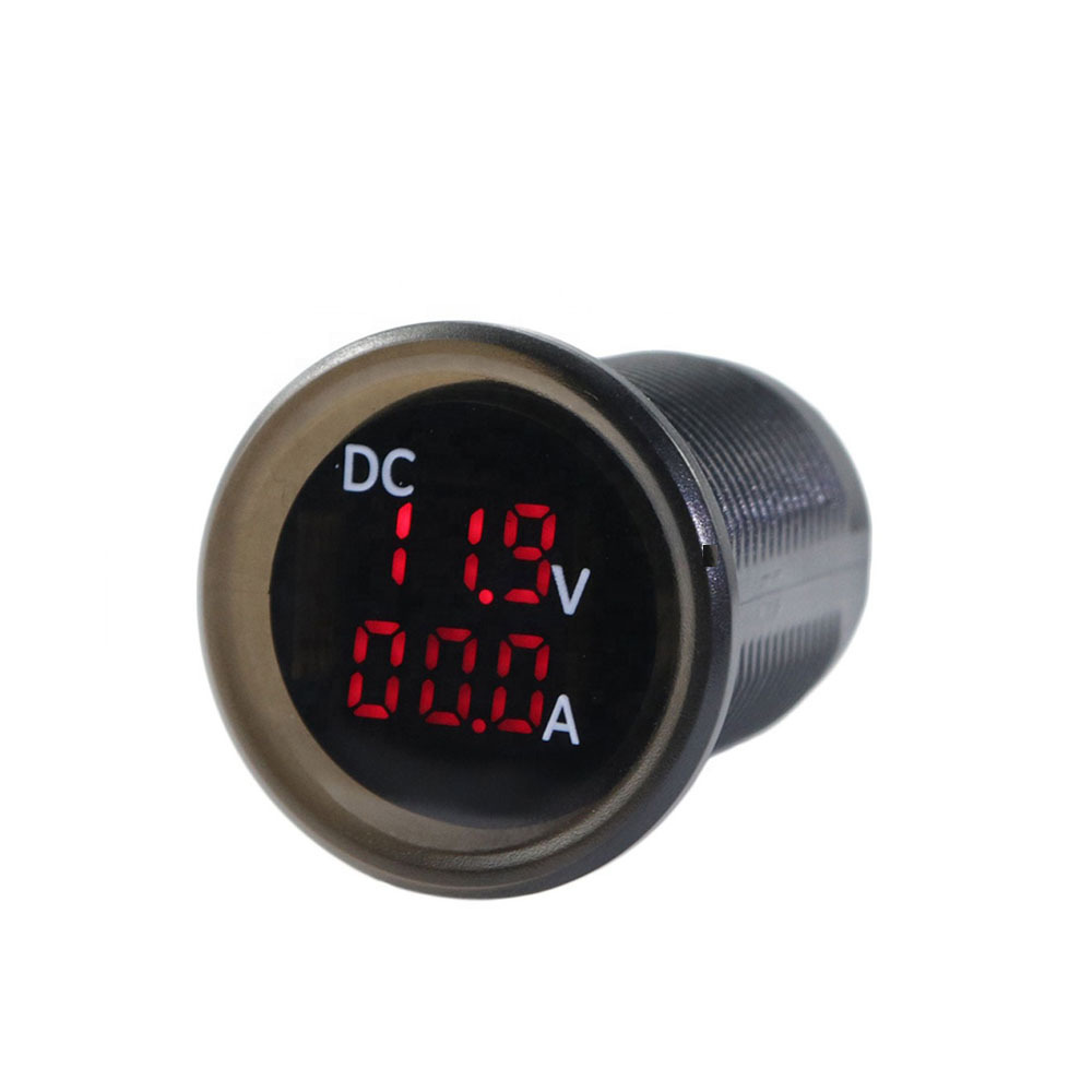 Amomd Mini LED Digital Display Amp Meter 12V Digital Ammeter for Car Boat DC Voltage Meter