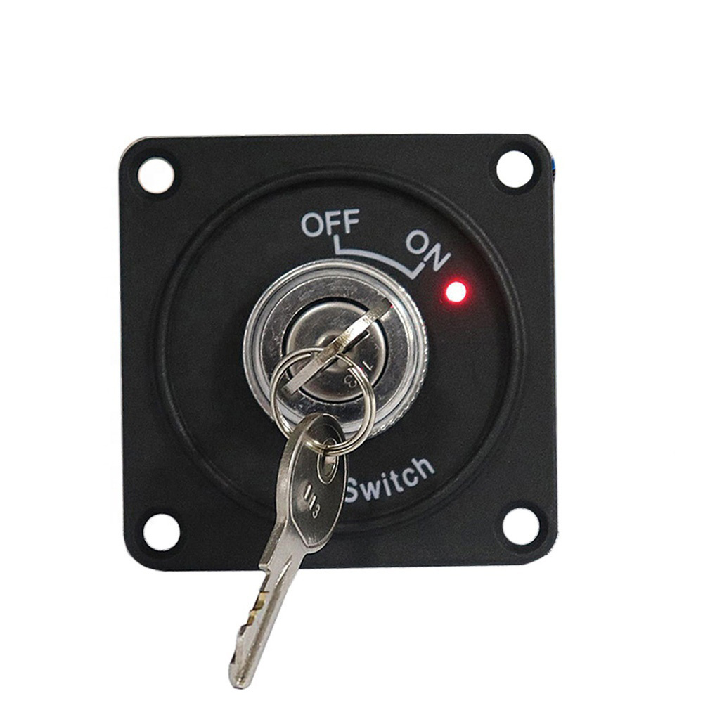 12V DC Universal Carbon Fiber Electric Key Switch with CE Certification for Vehicles