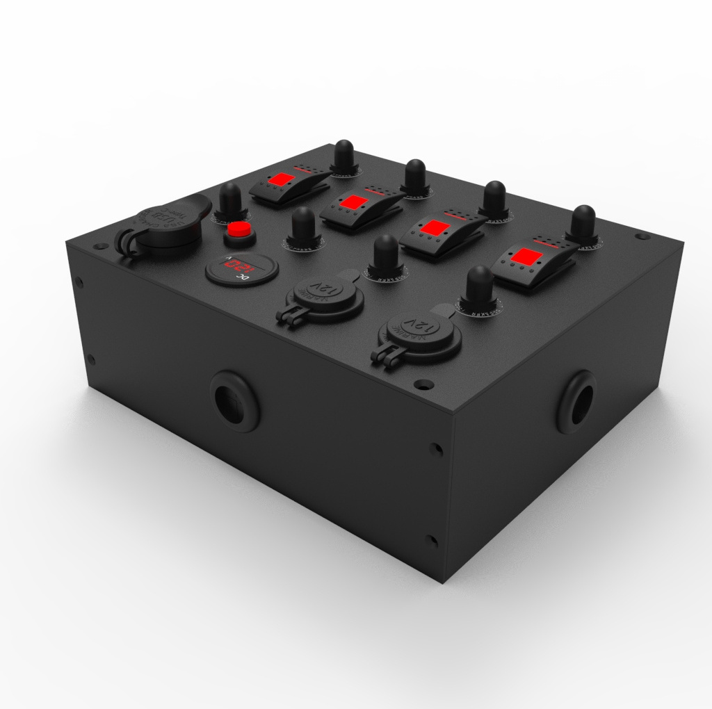 OEM Customized 12V Camper Control Panel Box for Power Distribution ...