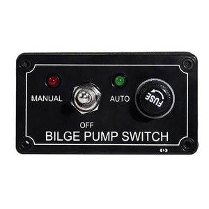 Amomd 12V Marine Bilge Pump Switch Panel 3-Way Rocker Toggle Switch for Car RV Made of Durable ABS Plastic CE Certified