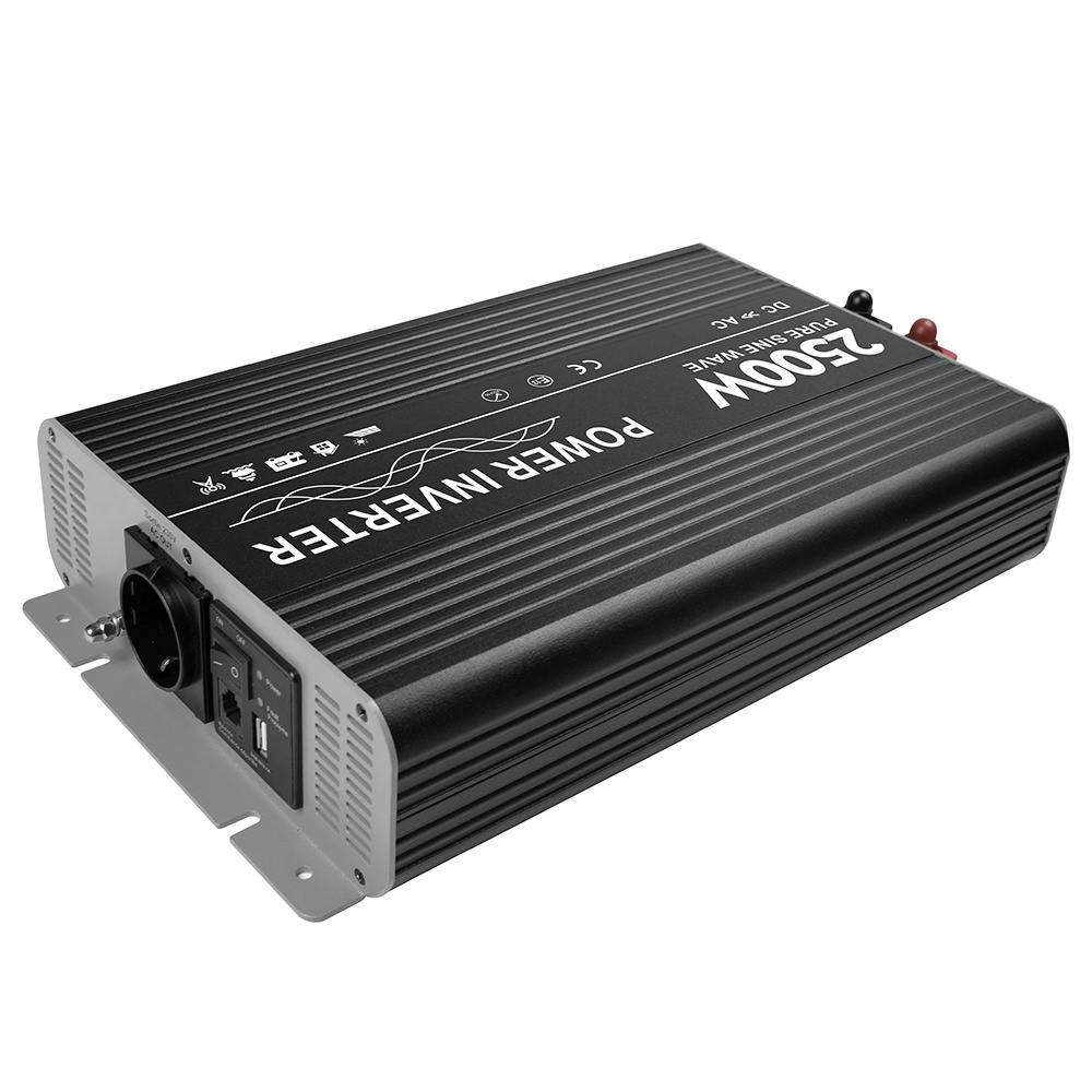 12V DC to 110V/220V AC Pure Sine Wave Inverter 2500W Low Frequency Converter 2500W Rated Power 50Hz Output Frequency