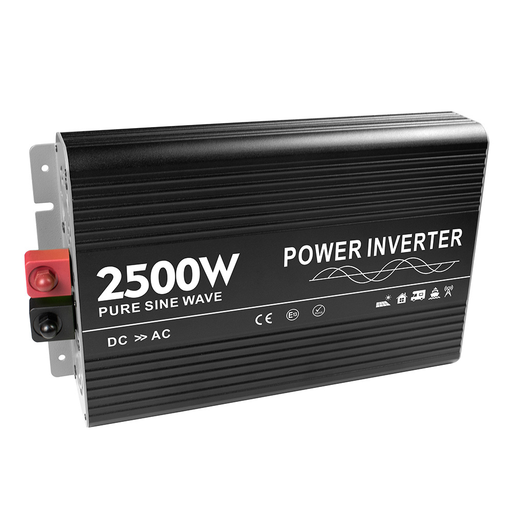 12V DC to 110V/220V AC Pure Sine Wave Inverter 2500W Low Frequency Converter 2500W Rated Power 50Hz Output Frequency