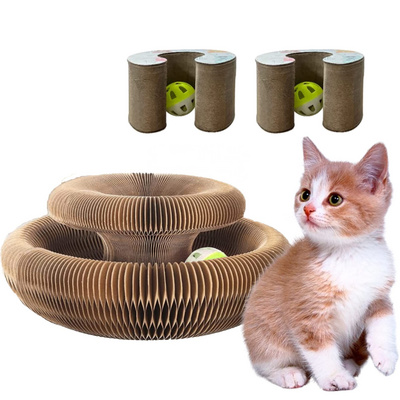 Magic Organ Cat Scratching Board Interactive Cat Scratching Pad Cat Scratcher Toy with Ball