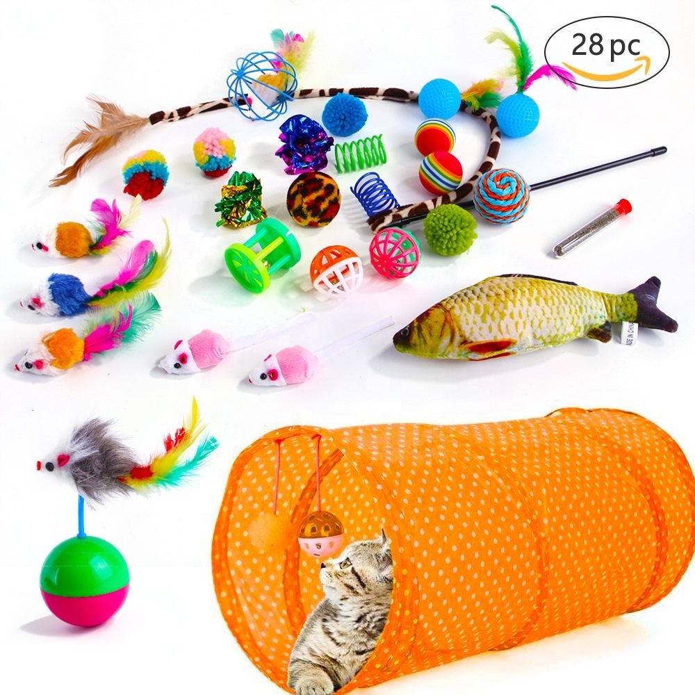 Hot Selling Interactive Cat Toy Set 21Pieces Outdoor Cat Tunnel Set 28 Pieces Cat Toy Set Tunnel