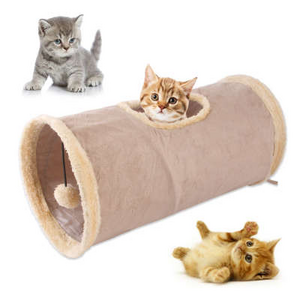 Cat Tunnel  Bed House Suede Cat Pet Nest Foldable Channel Home Playing Toys