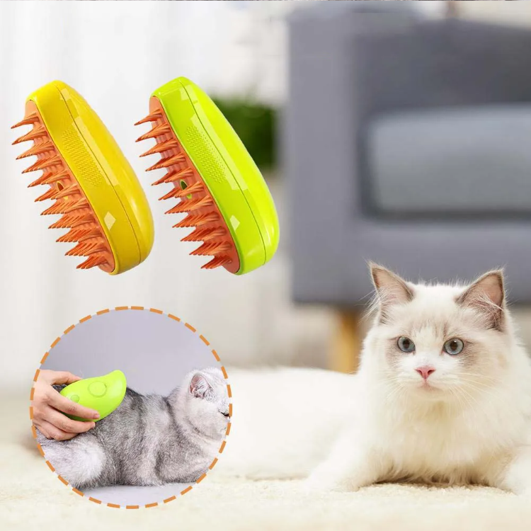 Handheld Hair Steamer with Pet Spray Massage Comb for Removing Tangled and Loosse Hair Christmas Gift for Animal Cat Dog