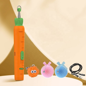 Laser Pointer Cat Toys Carrot Charging Model Laser Cat Teaser 5 Patterns Purple Light Cat Laser Toys