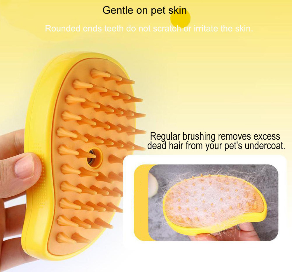 Handheld Hair Steamer with Pet Spray Massage Comb for Removing Tangled and Loosse Hair Christmas Gift for Animal Cat Dog